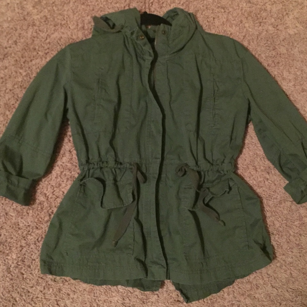 3/4 Sleeve Army Green Jacket